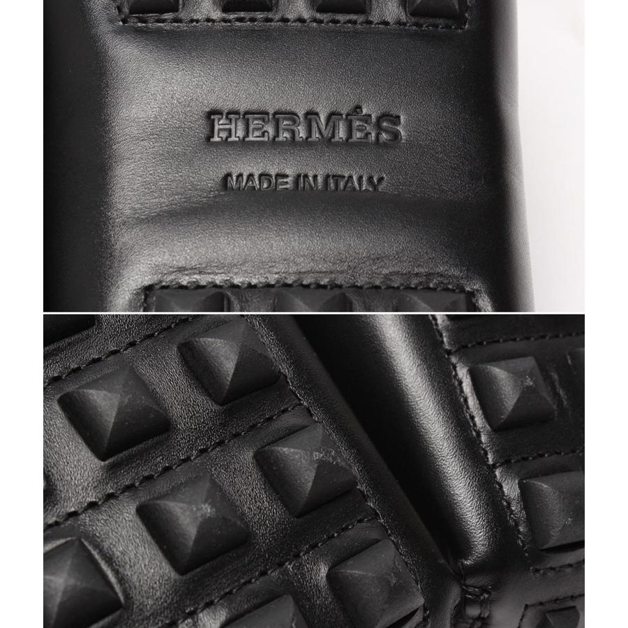 美品 エルメス モカシンローファー ドライビングシューズ シルバー金具