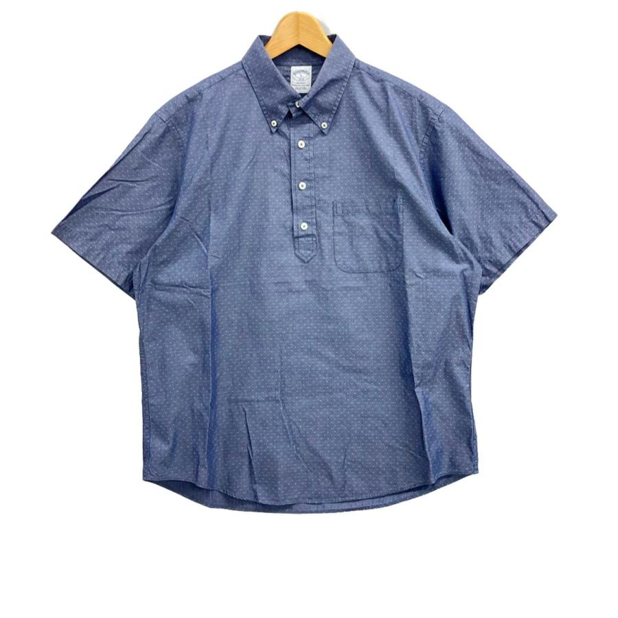 美品 ブルックスブラザーズ ボタンダウン半袖シャツ メンズ SIZE L (L