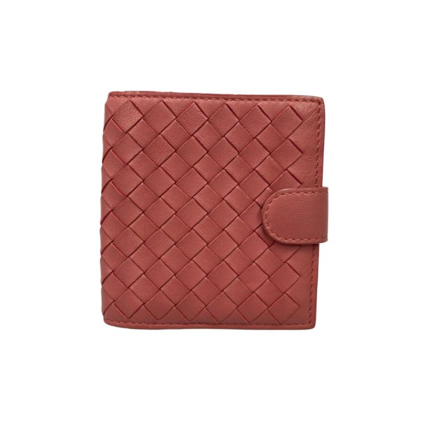 【美品】ボッテガヴェネタ　Bottega Veneta 折財布　イントレチャート ボッテガ・ヴェネタ 二つ折り財布 イントレチャート レディース