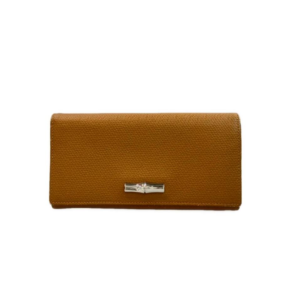 LONGCHAMP ロンシャン 財布・ケース - 茶 【古着】【中古】 ロンシャン 二つ折り長財布 レディース Longchamp 中古 : Rehello by