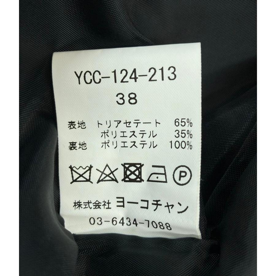 YOKOCHAN ヨーコチャン ステンカラー フリルコート 黒 38 未使用ヨーコチャンyoko chanステンカラーフリルコート黒38サイズ