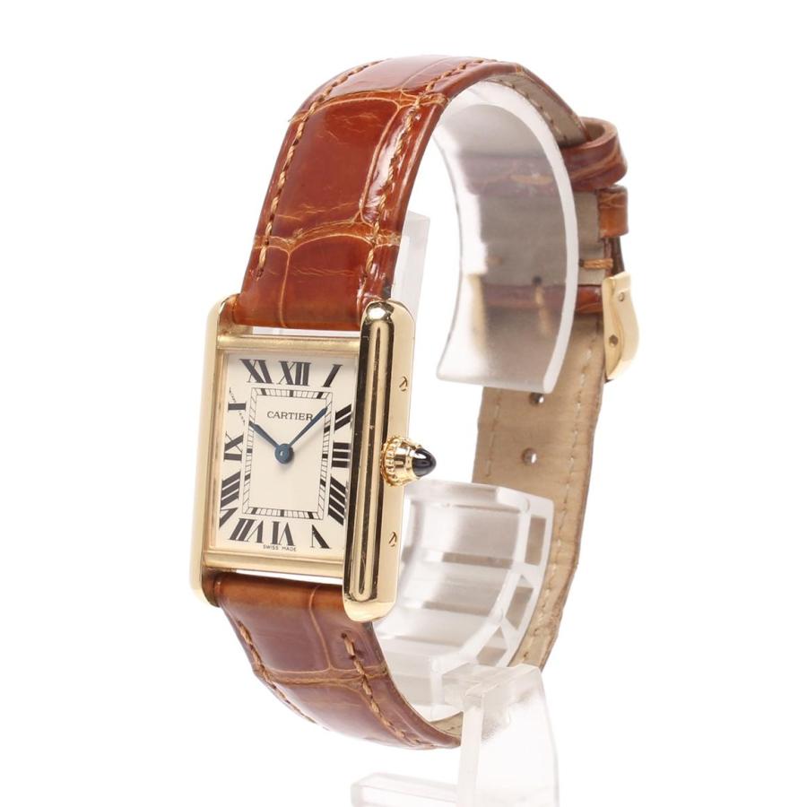 ちきとら様カルティエ　時計　レディース　美品 カルティエ 腕時計 K18 タンク ルイ SM クオーツ W1529856 レディース