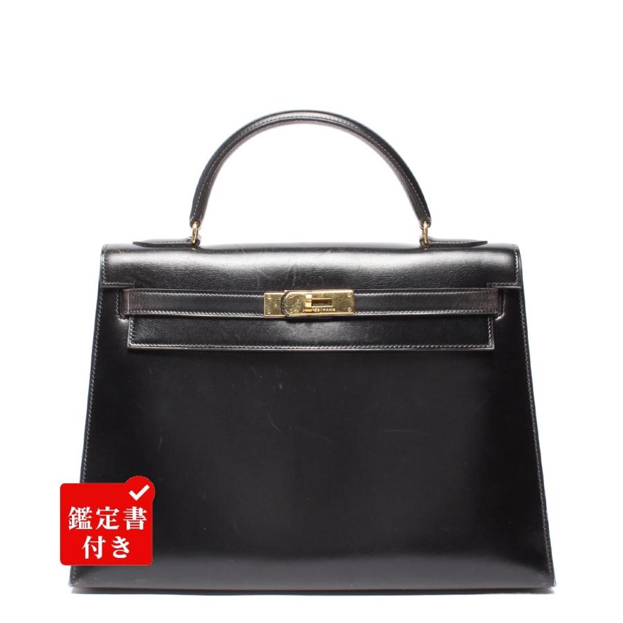 エルメス ハンドバッグ ゴールド金具 ボックスカーフ 〇L刻印 外縫い