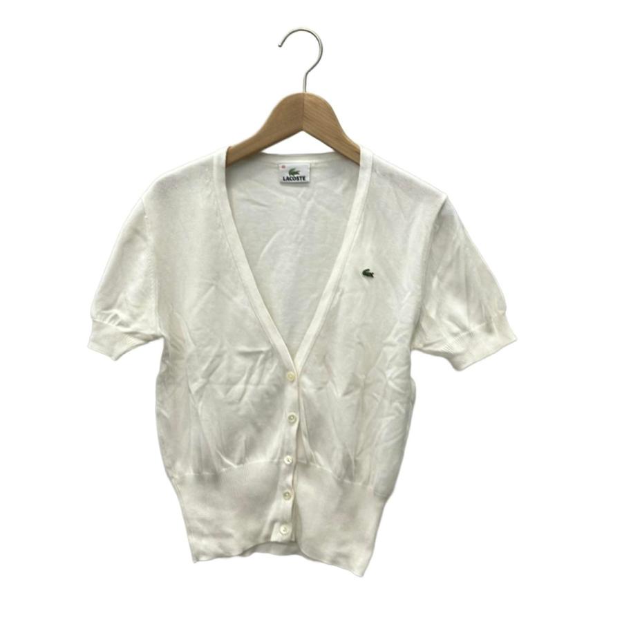訳あり ラコステ 半袖カーディガン レディース SIZE 40 (M) LACOSTE
