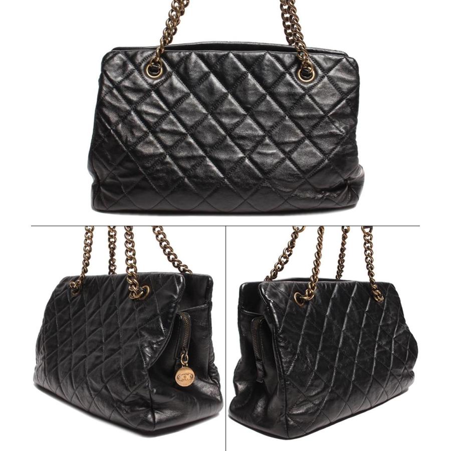 シャネル ダブルチェーンレザーショルダーバッグ ココマーク