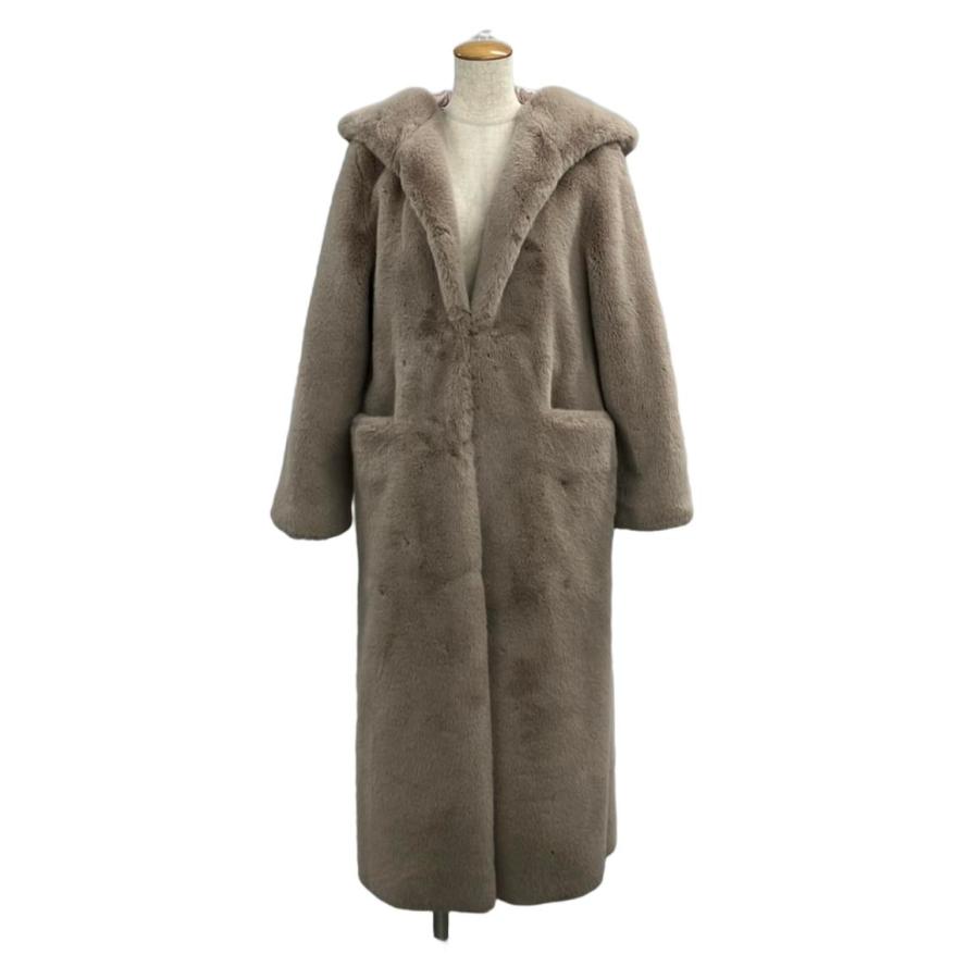 【美品】Lemonplet エコファーコート レモンプレット フェイクファーコート レディース SIZE S (S