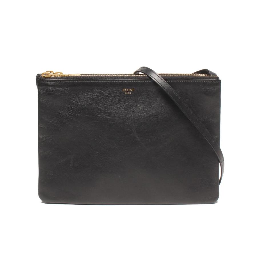 セリーヌ ショルダーバッグ 斜め掛け ゴールド金具 トリオ レディース