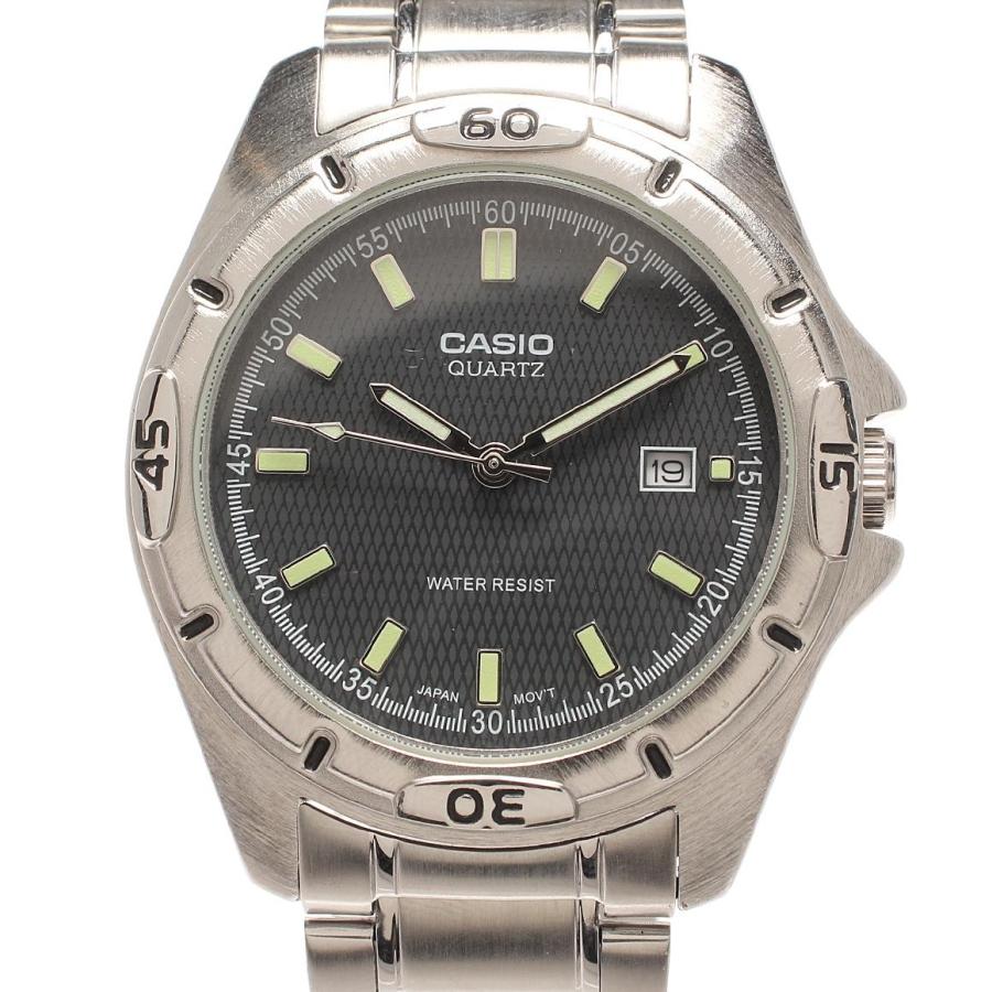 カシオ 腕時計 クオーツ ブラック MTP-1244 メンズ CASIO 中古 