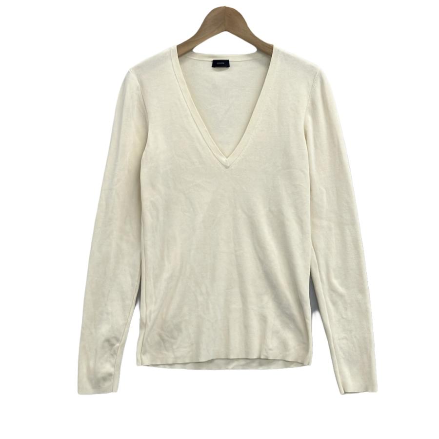 美品 ジョセフ シルク混 Vネック 長袖ニット レディース SIZE M (M 