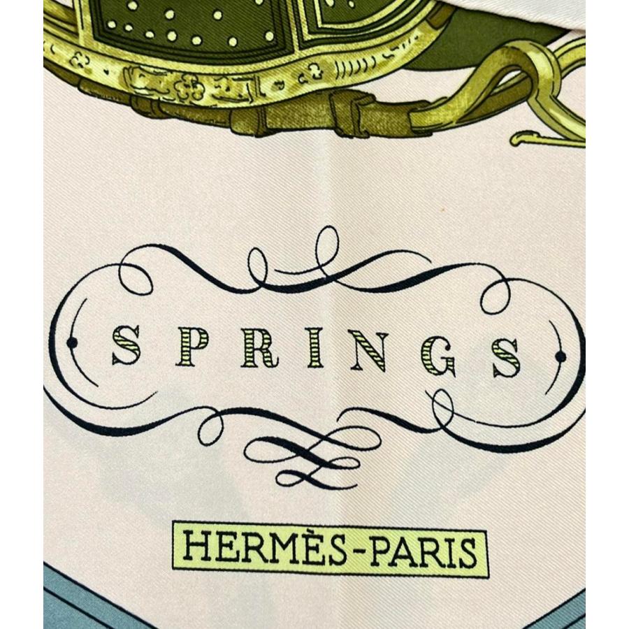 エルメス スカーフ カレ90 シルク100% SPRINGS レディース HERMES 中古