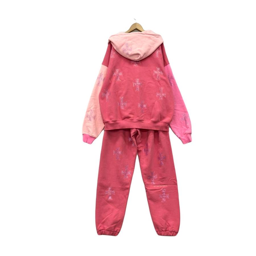 ❤︎　 UNKNOWN XL ピンク セットアップ　スウェット　パーカー アンノウン セットアップ スウェットパーカーパンツ レディース SIZE L