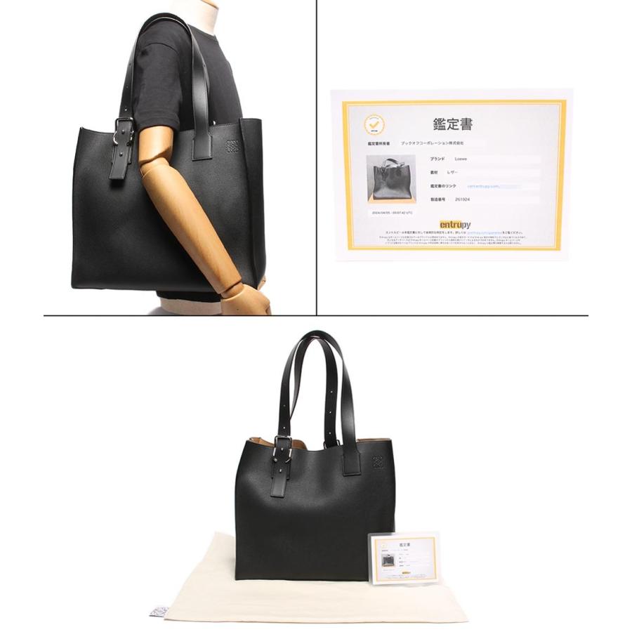 ロエベ LOEWE レザートートバッグ シルバー金具 アナグラム バックルトート メンズ ロエベ レザートートバッグ シルバー金具 アナグラム バックルトート