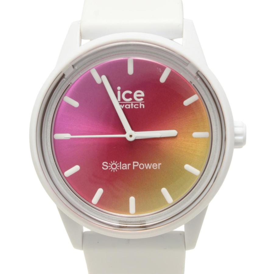 美品 アイスウォッチ 腕時計 ソーラー ホワイト ユニセックス ice 