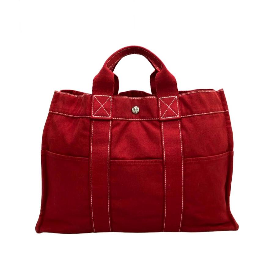 エルメス トートバッグ コットンキャンバス ドーヴィルMM レディース