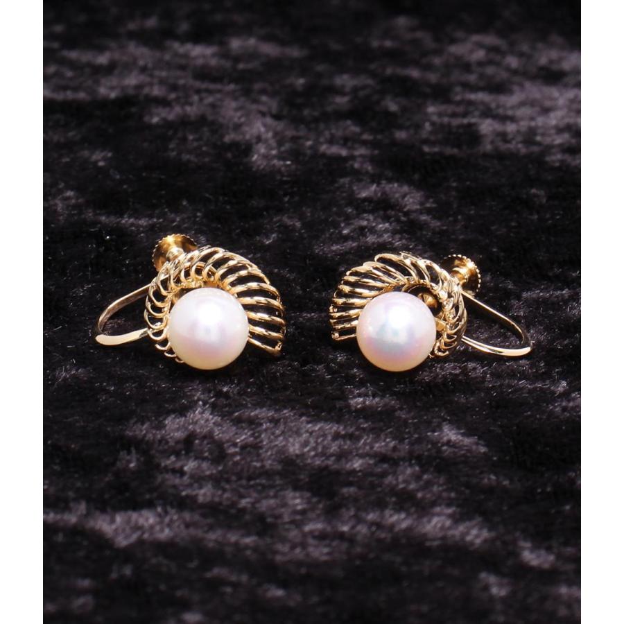 美品 イヤリング K18 パール 6.5mm レディース 中古 : Rehello by 