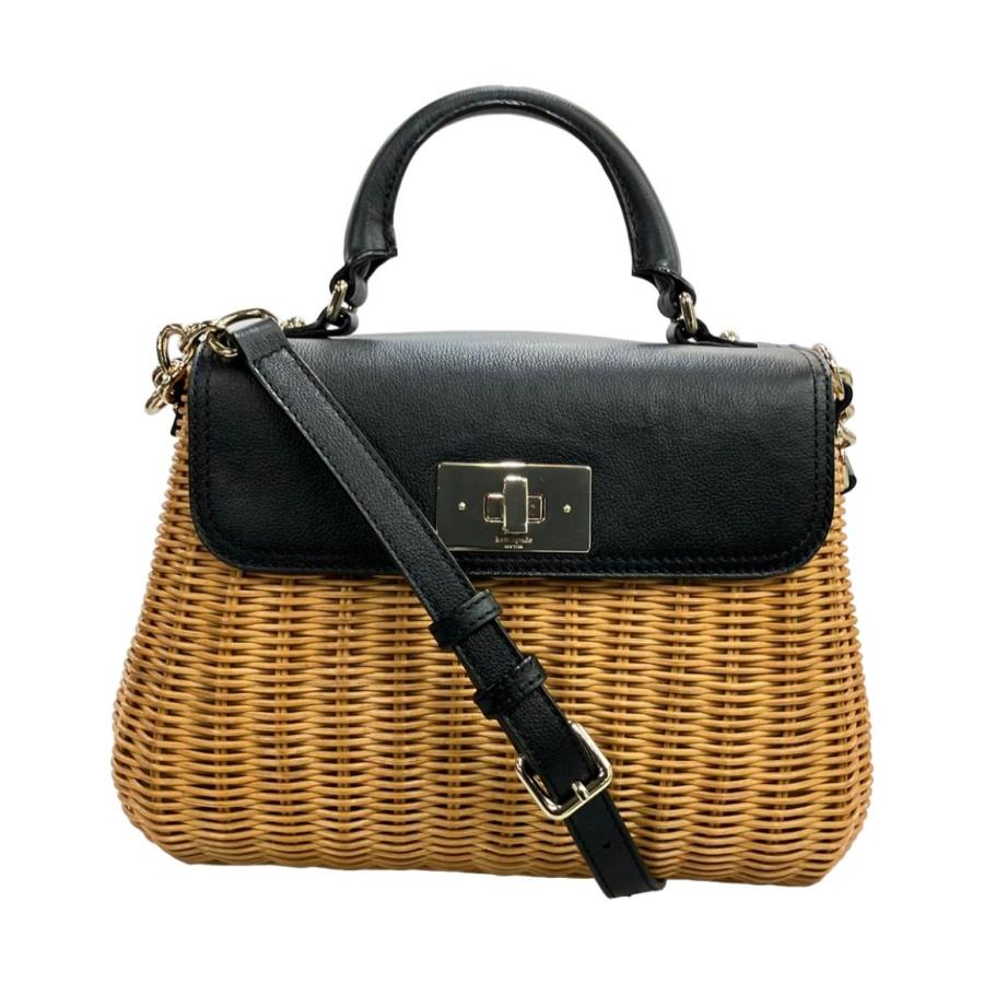 極美品】kate spade ケイトスペード かごバッグ ポンポン 夏 kate