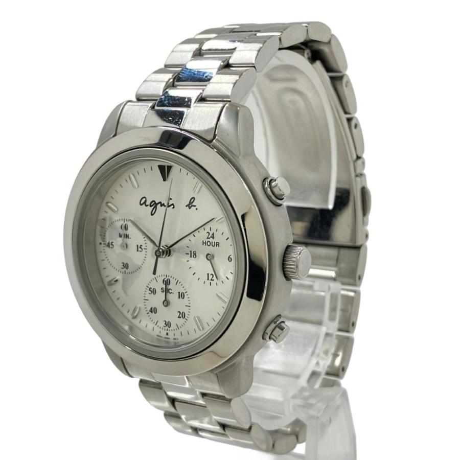 アニエスベー 腕時計 クオーツ シルバー V654-6100 レディース agnes b