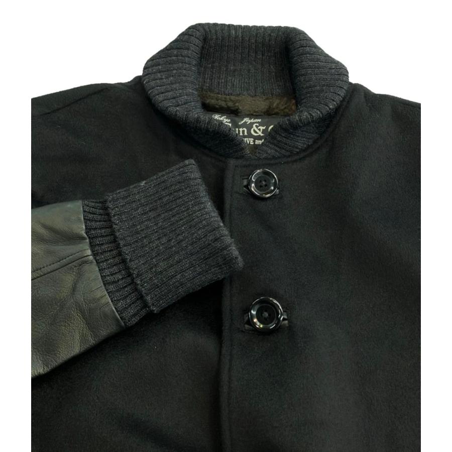 スロウガン レザースタジャン カシミヤ100% メンズ SIZE 5 (L スロウガン レザースタジャン カシミヤ100% メンズ SIZE 5 (L