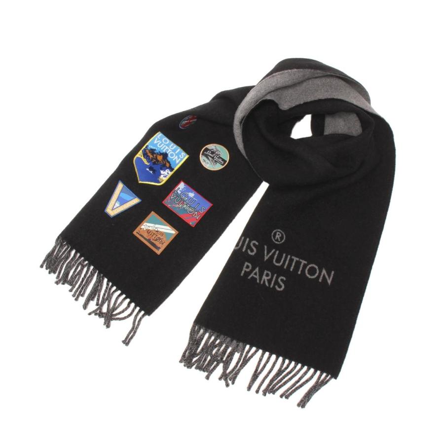 美品 ルイ・ヴィトン マフラー エシャルプ シティアルプス ロゴ