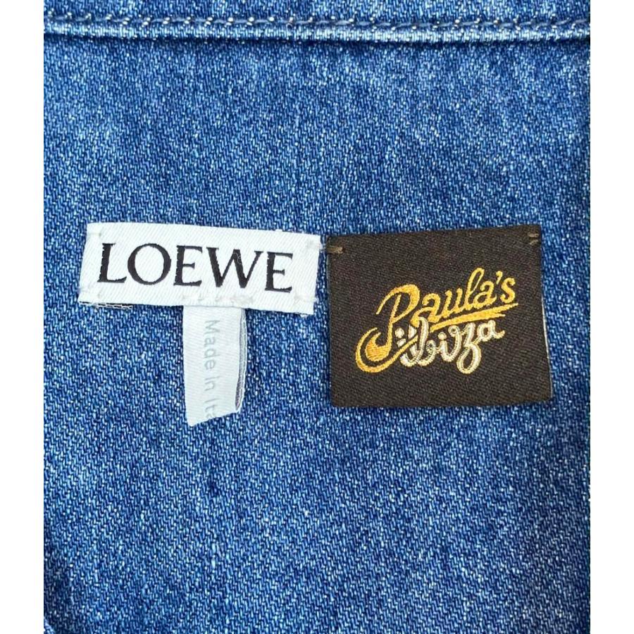 美品 ロエベ パウラズ イビザ 半袖デニムシャツ 25ss Short Sleeved