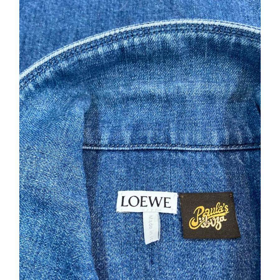 美品 ロエベ パウラズ イビザ 半袖デニムシャツ 25ss Short Sleeved