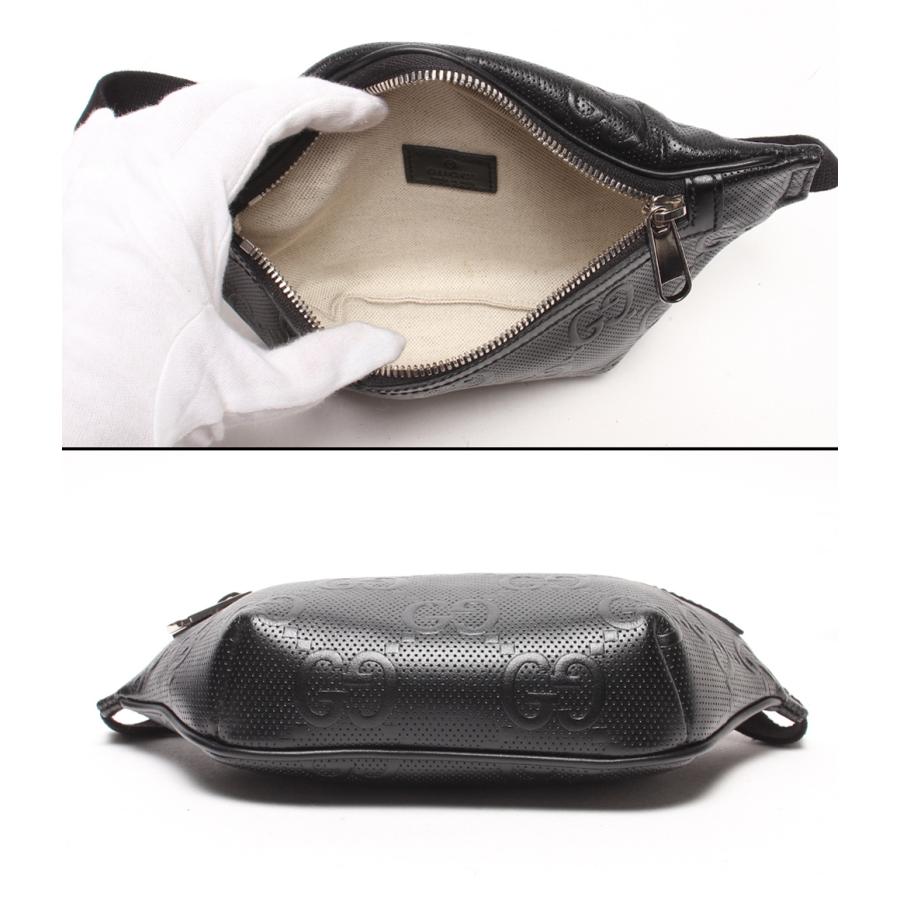 美品 グッチ ウエストポーチ ボディバッグ GGエンボス 658582 325040 メンズ GUCCI 美品 グッチ ウエストポーチ ボディバッグ GGエンボス 658582 325040