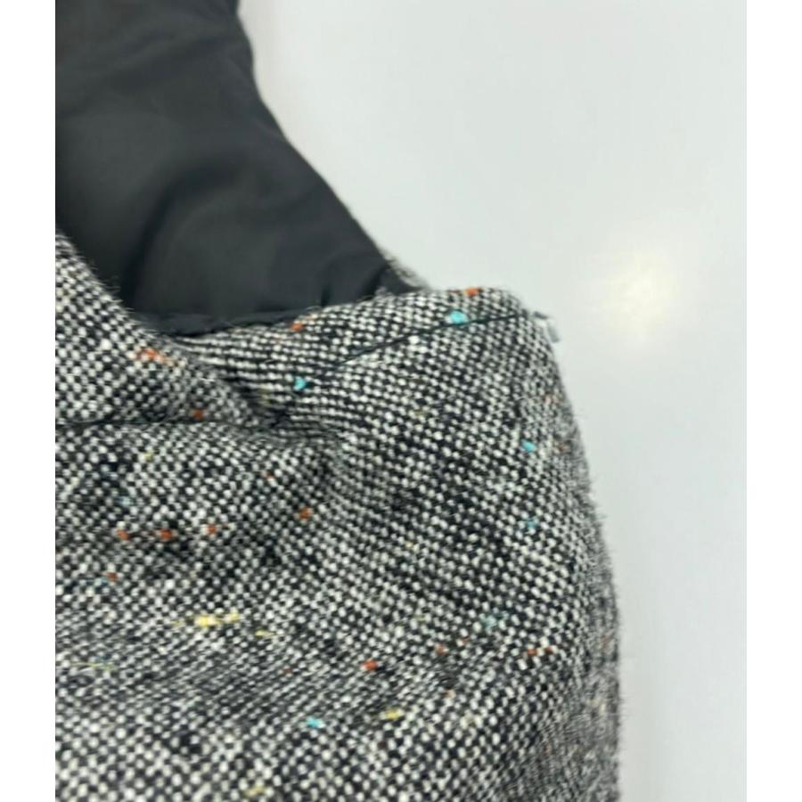 極美品 ダーマコレクション HIROMI OSHIDA ツイード ダウンベスト トミーヒルフィガー ウール混ツイードナイロンリバーシブルダウン