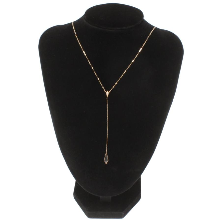 美品 スタージュエリー ネックレス K18 水晶 クォーツ ダイヤ