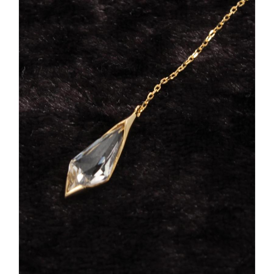 美品 スタージュエリー ネックレス K18 水晶 クォーツ ダイヤ