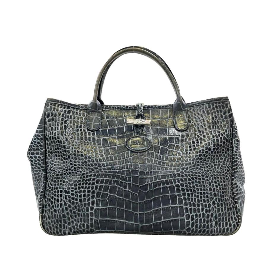 ロンシャン ハンドバッグ トートバッグ クロコ型押し ロゾ レディース