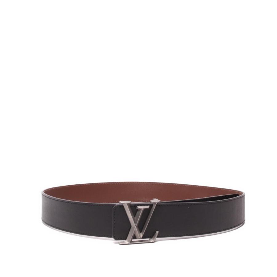 LOUIS VUITTON ベルト ブラックモノグラム M9232 美品 ルイ・ヴィトン ベルト リバーシブル LVイニシャル サンチュール