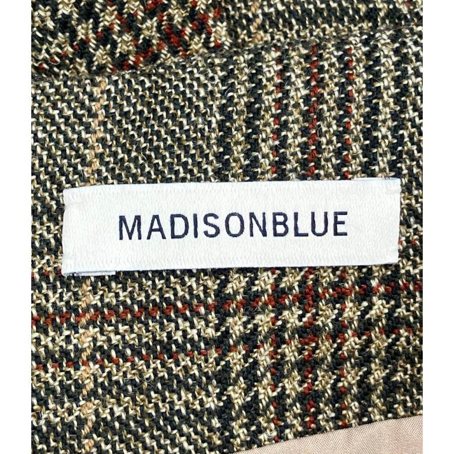 美品 マディソンブルー グレンチェック柄 プリーツスカート MB224-6017 
