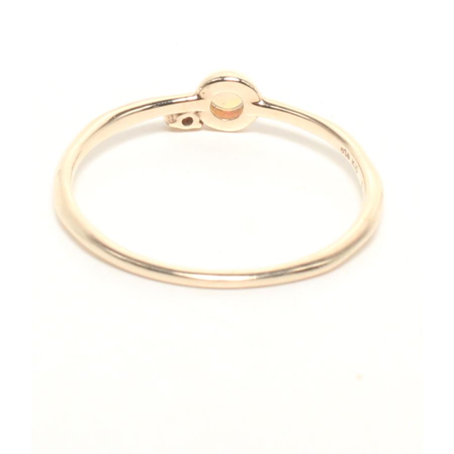 美品 エテ リング 指輪 K10 オパール ダイヤ 0.01ct レディース SIZE 
