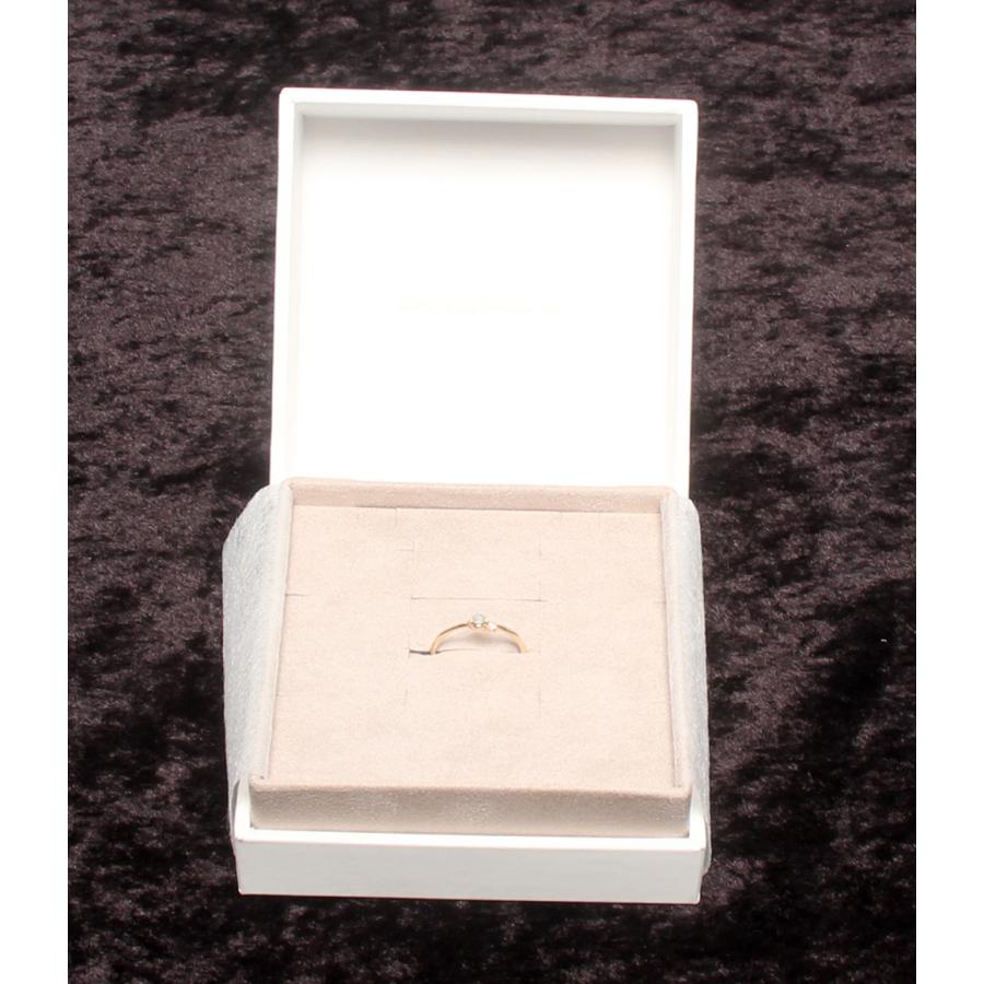美品 エテ リング 指輪 K10 オパール ダイヤ 0.01ct レディース SIZE 