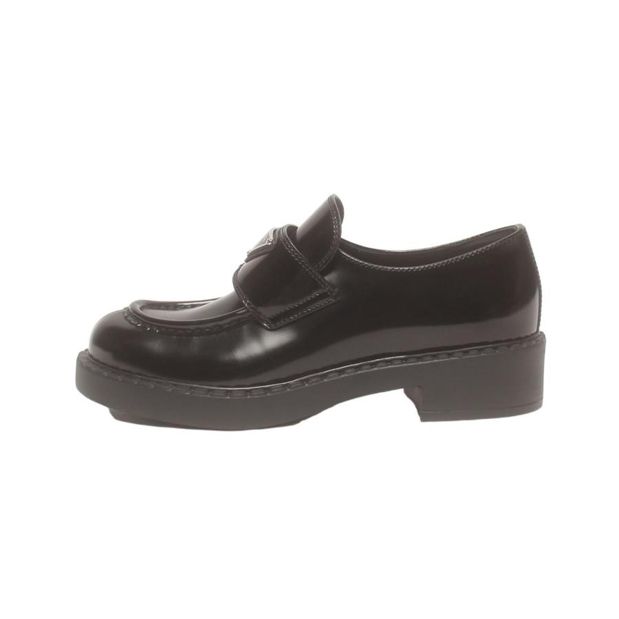 【値下げ中】PRADA プラダ 厚底ラバー レザーシューズ ローファー 37 美品 プラダ ローファー モノリス レディース SIZE 37 PRADA