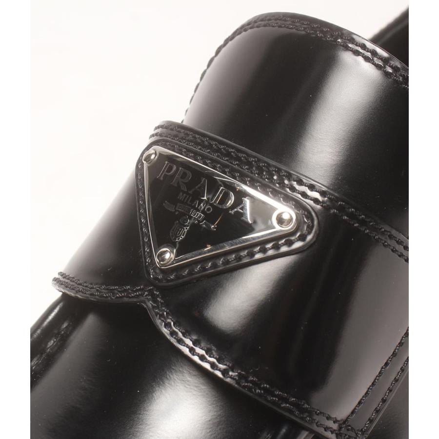 プラダ ローファー サイズ37 アーカイブ エナメル 美品 プラダ ローファー モノリス レディース SIZE 37 PRADA