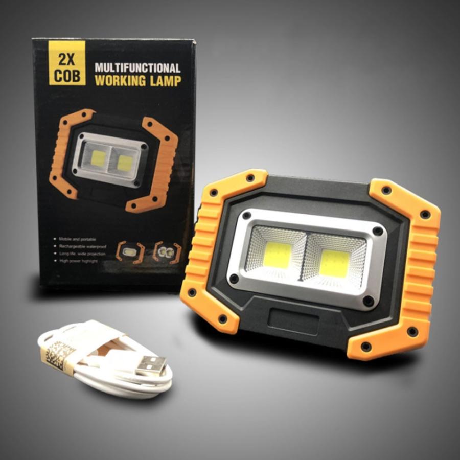 頑丈 コンパクト 投光器 led 充電式 30W ledライト 充電式電池式 夜間照明 工事現場イカ釣り 夜釣り 海釣り 作業灯 防災グッズ｜hugeled｜18