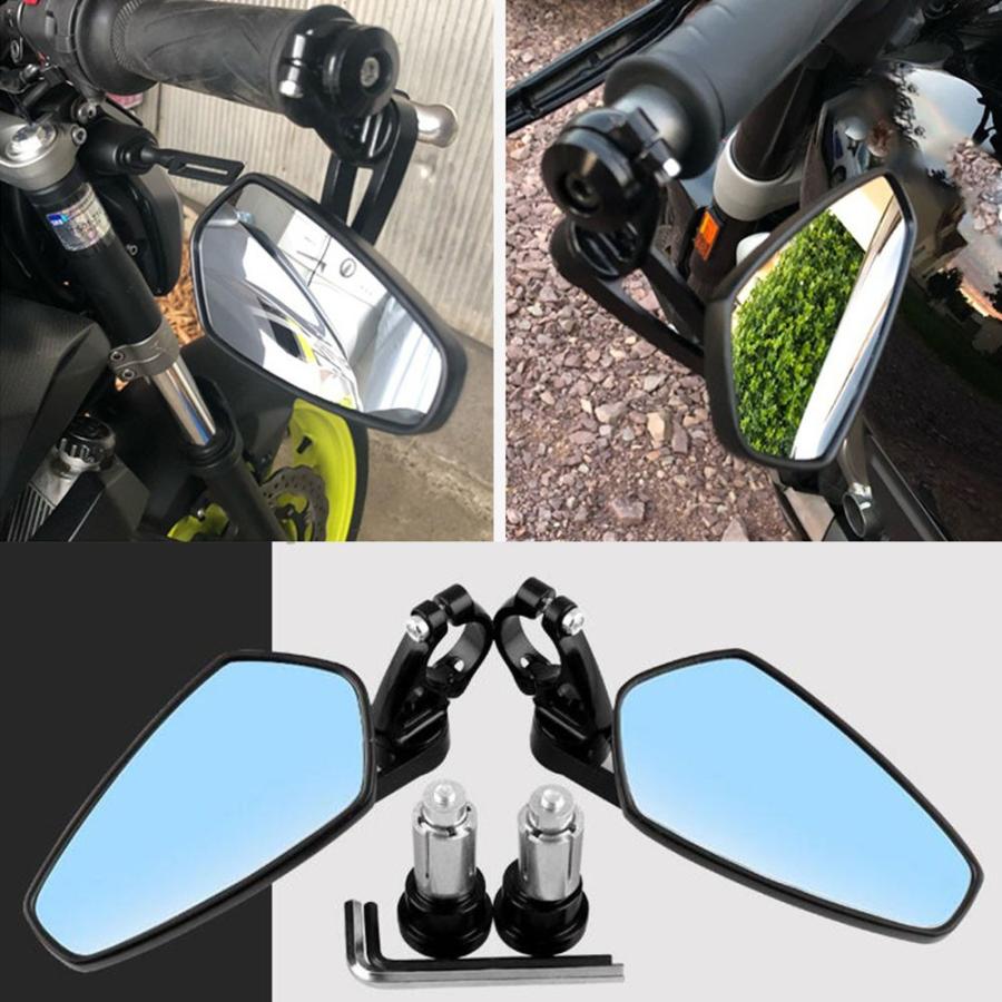 バイクミラー アルミオートバイミラー オートバイ用 22mm バーエンドミラー 取り付け簡単 調節可能 左右2本セット Honda Grom Msx125 Cb50 Mb Mr007 Bk 1storehome 通販 Yahoo ショッピング