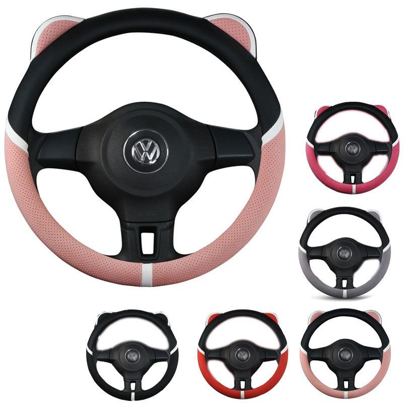 ハンドルカバー 車内用品 レザーカバー かわいい 女性用 カーインテリア 車飾り 汚れ 滑り防止 握りやすい 軽自動車 普通車38cm 全5色 Wt Cover03 1storehome 通販 Yahoo ショッピング