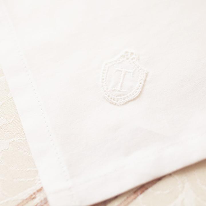 huggebridal ブライダル ハンカチ イニシャル ペア セット 白