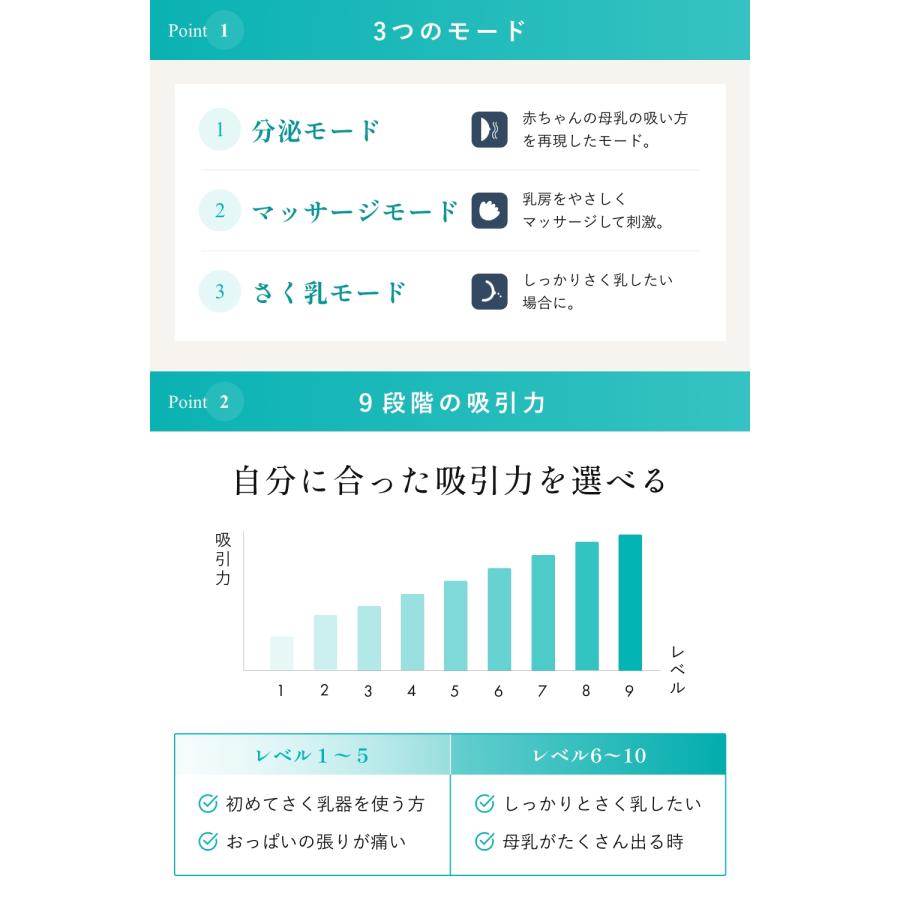 ＼ポイント2倍／ 電動搾乳機 さく乳器 搾乳器 母乳 出産祝い Mama&Me公式 QuickPull クイックプル モード3つ×強さ9段階 電動 母乳アシスト ベビー用品 |  | 11