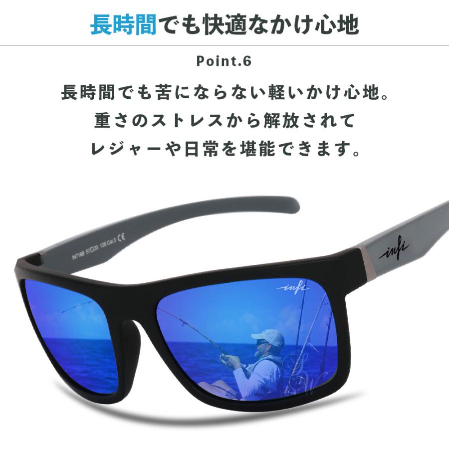 INFI 超軽量 偏光スポーツサングラス ミラーレンズ UVカット