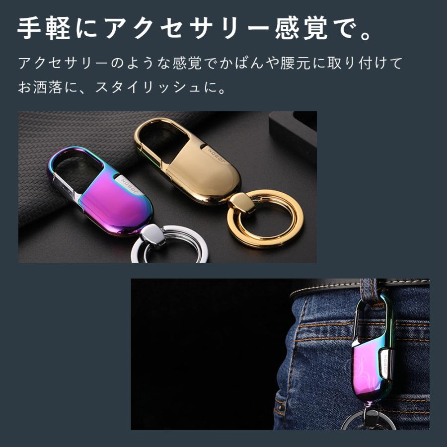 JOBON公式 カラビナフックキーホルダー 亜鉛合金 シンプル ダブル