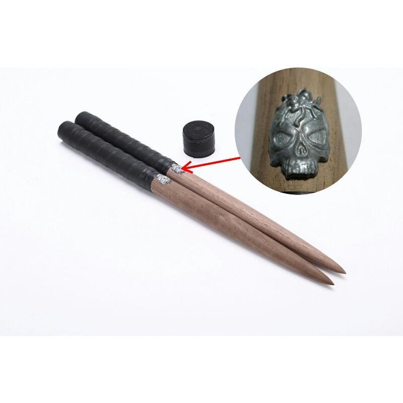 送料無料 逆鱗マイバチ 太鼓の達人 マイバチ 髑髏 ドクロ テーパー仕様 値下げ 黒くるみ クルミ ロール仕様 エンブレム黒胡桃 ブラックウォールナット