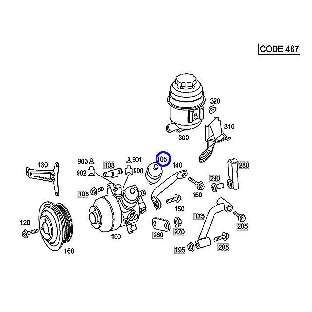 Mercedes-Benz 純正 パワステポンプ アキュームレーター メルセデス 