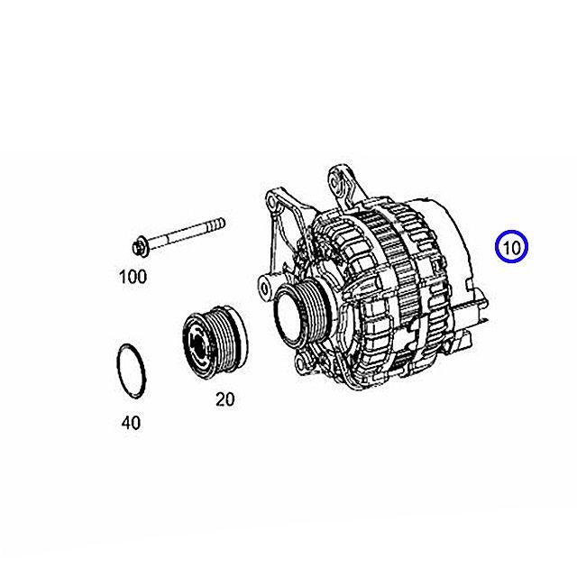 オルタネーター 14V 175A メルセデスベンツ Cクラス W205 C180 C200 ダイナモ | Mercedes-Benz | 01