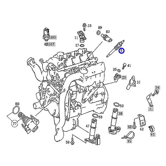 グロープラグ メルセデスベンツ Mクラス W163 ML270CDI OM612 直6エンジン 0011594901P00藤田商会