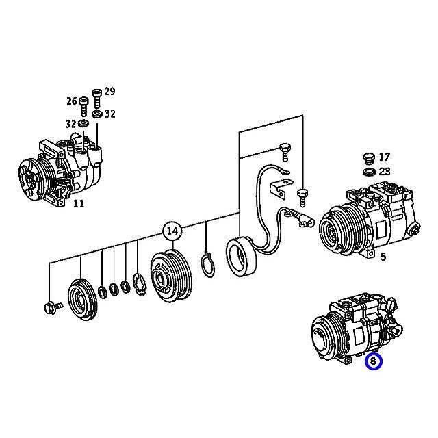 Mercedes-Benz（メルセデス・ベンツ） エアコン コンプレッサー W209 