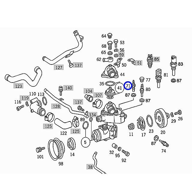 水温センサー(黒 1Pin) メルセデスベンツ Gクラス W460 230GE M102 直4エンジン | Mercedes-Benz | 01