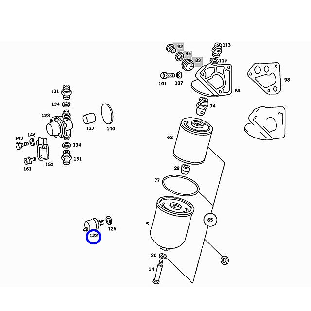 オイルプレッシャースイッチ 圧力センサー メルセデスベンツ 190クラス W201 190D2.5 190E 190E2.3 190E2.5-16 190E2.6 M102 直4 M103 OM602 直6エンジン | Mercedes-Benz | 01